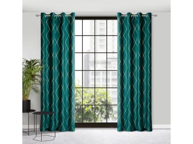 Zdjęcie: Zasłona dekoracyjna Pierre Cardin Margo 140x250 cm turkusowy EUROFIRANY