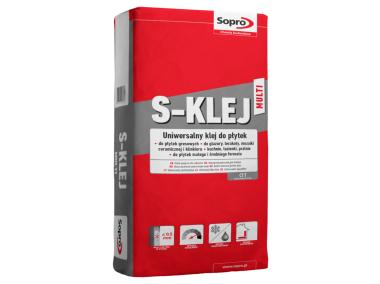 Zdjęcie: Klej do płytek S-KLEJ multi - Uniwersalny 22,5 kg SOPRO
