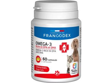 Zdjęcie: Kapsułki Omega-3 przeciwzapalne, dla psów i kotów 60 kapsułek FRANCODEX