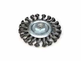 Szczotka ścierna tarczowa wzmocniona średnica 115 mm grubość 12 mm drut skręcony DEDRA