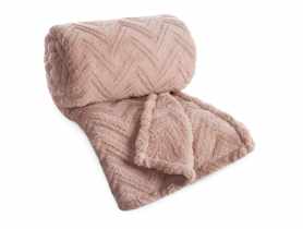 Koc Jodła 150x200 cm jasny puder EUROFIRANY