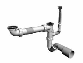 Syfon zlewozmywakowy AKCES