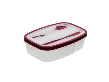 Zdjęcie: Lunchbox ze sztućcami bordowy FIT&FRESH