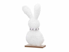 Figurka Boucle zając 17x3x19 cm kolor biały ALTOMDESIGN