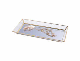 Taca z lustrem Golden Honey 29x16 cm ALTOMDESIGN