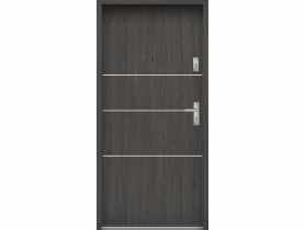 Drzwi wejściowe do mieszkań Bastion A-66 Wenge deska 80 cm lewe OSPŁ KR CENTER