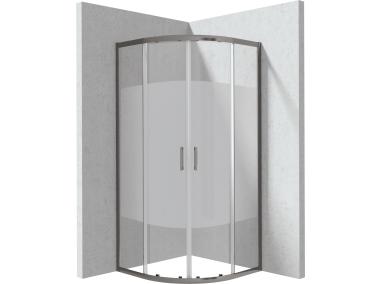 Zdjęcie: Kabina prysznicowa Funkia Evo półokrągła 90x90 cm - wzór pas DEANTE