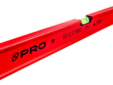 Zdjęcie: Poziomnica PRO900 Heavy Duty malowana czerwona z uchwytami 150cm PRO
