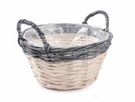 Osłonka wiklinowa z uchwytami 26x26x13/19 cm TIN TOURS