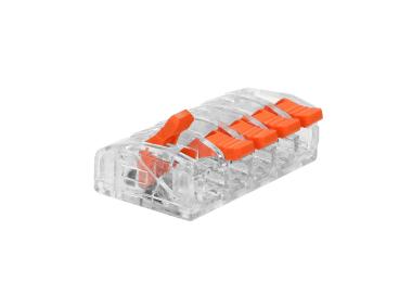 Zdjęcie: Złączka instalacyjna zaciskowa 5-przewodowa; na dowolny przewód 0,2-4mm2; IEC 450V/32A; 10 szt. ORNO