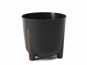 Donica Frida 26 cm Eco recycled czarna LAMELA