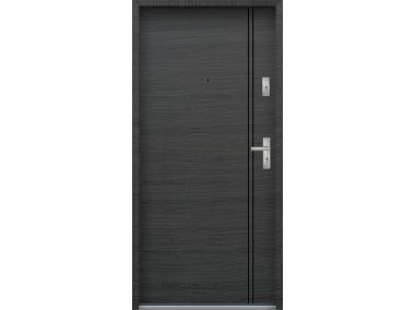 Zdjęcie: Drzwi wejściowe do mieszkań Bastion B-72 Grafit horyzont 80 cm lewe ODP KR CENTER