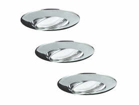 Oprawki ruchome LED Olin stal 3in1 okrągłe chrom 3pak POLUX