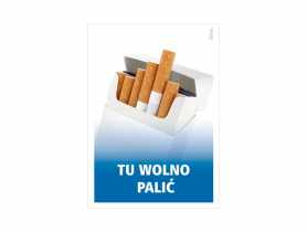 Oznaczenie "Tu wolno palic" 14,8x21 cm METRO