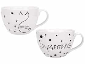 Kubek Miau 400 ml z porcelany New Bone 81447 RAVI
