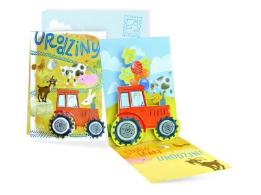 Zdjęcie: Karnet PU-015 Urodziny dziecięce - traktor KUKARTKA