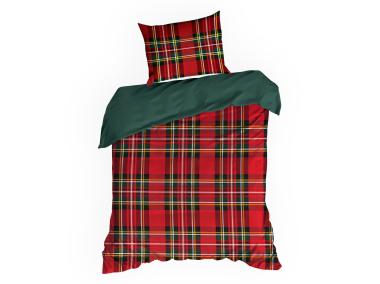 Zdjęcie: Komplet pościeli bawełnianej z nadrukiem świątecznym Jenny 140x200 cm, 70x80 cm - 1 szt. EUROFIRANY