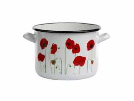 Garnek Maki prosty 22 cm - 6,3 L biały SILESIA