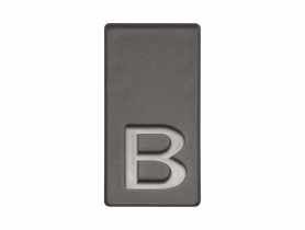 Litera PCV samoprzylepna "B" grafit METRO