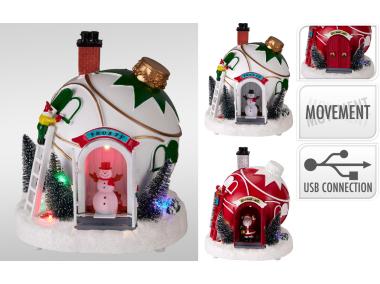 Zdjęcie: Dekoracja świąteczna scenka led 22 cm 2 warianty KOOPMAN