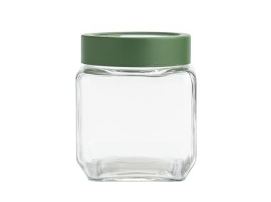 Zdjęcie: Pojemnik kwadratowy z zieloną pokrywką 500 ml ALTOM DESIGN
