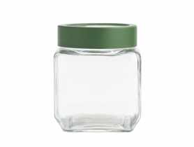 Pojemnik kwadratowy z zieloną pokrywką 500 ml ALTOM DESIGN