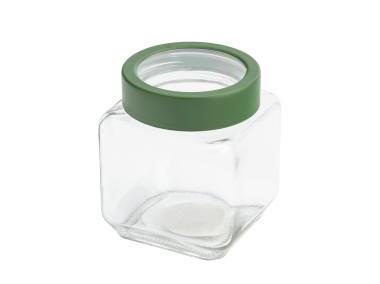 Zdjęcie: Pojemnik kwadratowy z zieloną pokrywką 500 ml ALTOM DESIGN