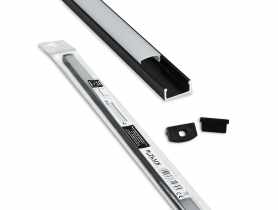 Profil zestaw 08BX-1 natynkowy aluminiowy typ A czarny POLUX