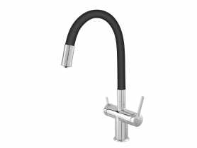 Bateria Filtrata zlewozmywakowa do wody filtrowanej z elastyczną wylewką chrom FERRO