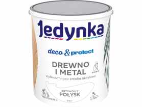 Emalia akrylowa Deco&Protect drewno i metal satynowy połysk biały 5 L JEDYNKA