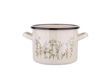 Zdjęcie: Garnek prosty Wild Herbs 4,4 L - 20 cm kremowy SILESIA