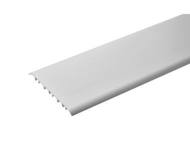 Zdjęcie: Listwa ochronna AL wcisk płaski owalny 80 mm 5w1 klejona L= 1,86 m Srebrny anoda mat CEZAR
