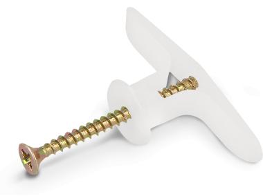 Zdjęcie: Kołek tworzywowy z wkrętem z łbem stożkowym GL 10 mm 50 szt. RAWLPLUG