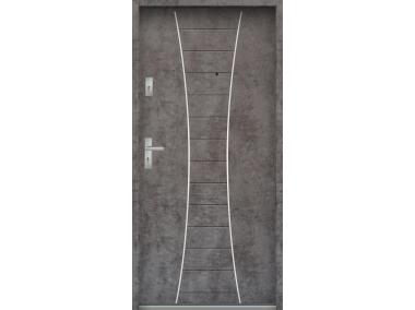 Zdjęcie: Drzwi wejściowe do mieszkań Bastion R-63 Beton ołówkowy 90 cm prawe ODR KR CENTER