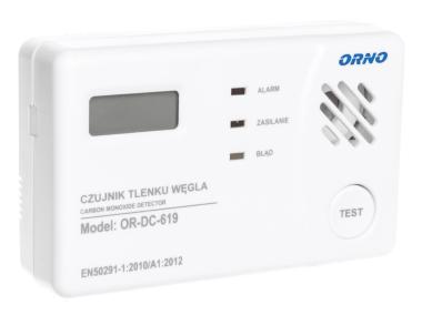 Zdjęcie: Czujnik tlenku węgla czadu bateryjny 3x1,5 V TEST ORNO