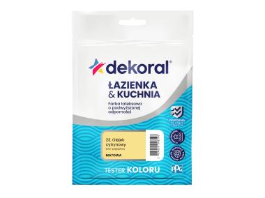 Zdjęcie: Farba lateksowa tester Łazienka & Kuchnia, olejek cytrynowy DEKORAL