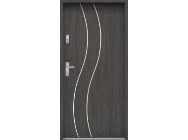 Zdjęcie: Drzwi wejściowe do mieszkań Bastion R-59 Wenge deska 80 cm prawe OSP KR CENTER