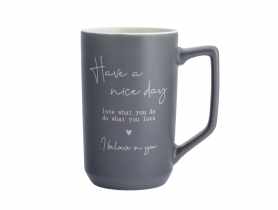 Kubek prosty wysoki 550 ml dekoracja have a nice day ALTOM DESIGN