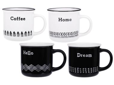 Zdjęcie: Kubek Black and white 360 ml z porcelany New Bone 81465 RAVI