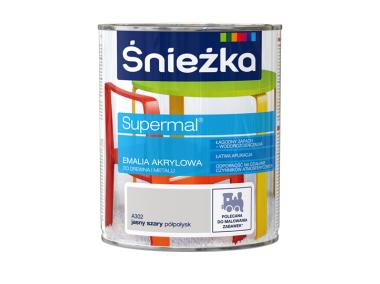 Zdjęcie: Emalia akrylowa Supremal A302 szary jasny 0,8L ŚNIEŻKA