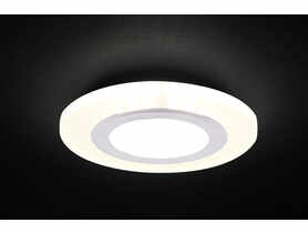 Lampa stropowa srebrna 2x5 W klosz mrożony CANDELLUX