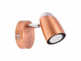 Oprawa ścienno-sufitowa SMD LED Ruda Led 1C WW kolor miedziany/chrom 6 W STRUHM