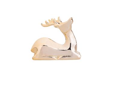 Zdjęcie: Figurka porcelanowa Renifer Modern 11x4,5x9,5 cm złota ALTOMDESIGN