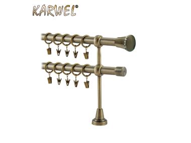 Zdjęcie: Karnisz podwójny Valentina 19 mm -2 m Tiara złoto KARWEL