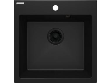 Zdjęcie: Zlewozmywak Evora nero granit 1K 500x500x216, space saver DEANTE