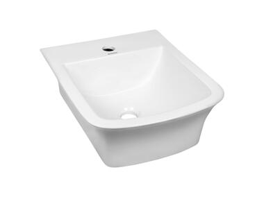Zdjęcie: Umywalka ceramiczna ścienno-nablatowa Sylvia 38 cm KERRA