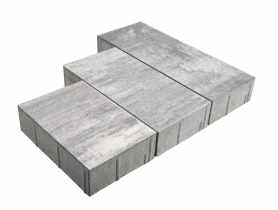 Kostka Triada Adular biało-stalowy na białym cemencie POLBRUK