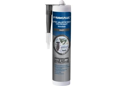 Zdjęcie: Uszczelniacz dekarski specjalistyczny żywiczny R-SL-DEK-SPEC grafitowy 300 ml RAWLPLUG