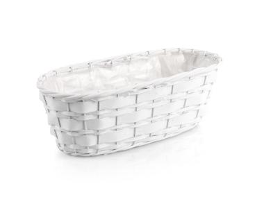 Zdjęcie: Balkonówka doniczka wiklinowa z folią 34x14x12 cm TIN TOURS