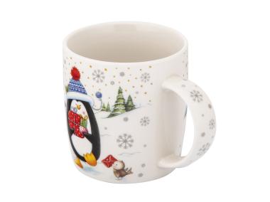 Zdjęcie: Kubek baryłka szeroka 400 ml dekoracja pingwinek ALTOM DESIGN